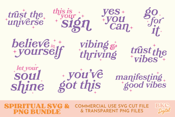 Download Spiritual Affirmation SVG &amp; PNG Bundle - Png Collection