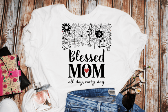 Download Retro Mother's Day PNG, Blessed Mom - Png Collection