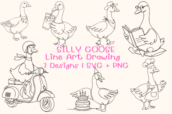 Download Silly Goose SVG Bundle, Funny Goose PNG - Png Collection