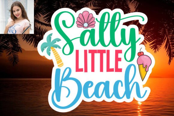 Download Salty Little Beach SVG Sticker Design - Design Collection