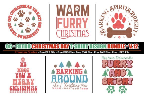 Download Retro Christmas Quote SVG Design Bundle - Design Collection