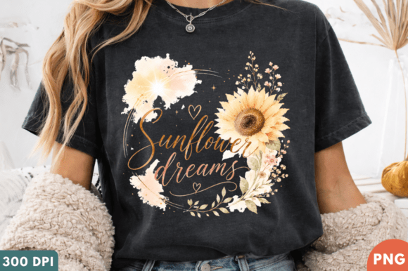 Download Sunflower Dreams Floral Quote PNG, Boho - Png Collection