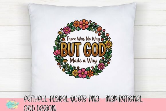 Download Faithful Floral Quote PNG - Inspirational God Design - Png Collection