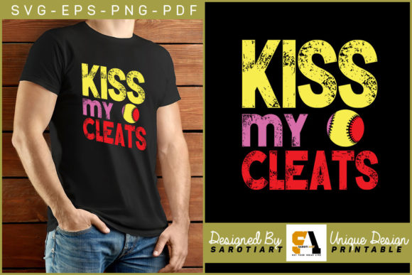 Download Kiss My Cleats Softball Game Design SVG - Design Collection