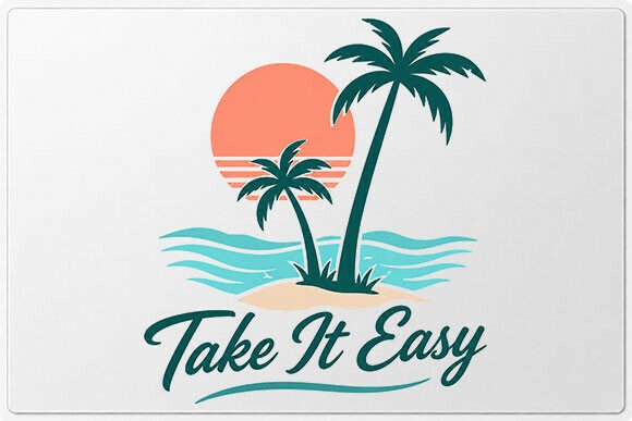 Download Take It Easy Beach Quote PNG - Png Collection