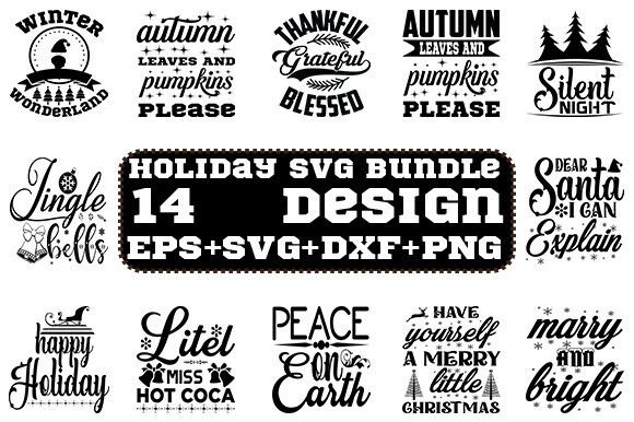 Download Holiday Svg Bundle 14 Design - Design Collection