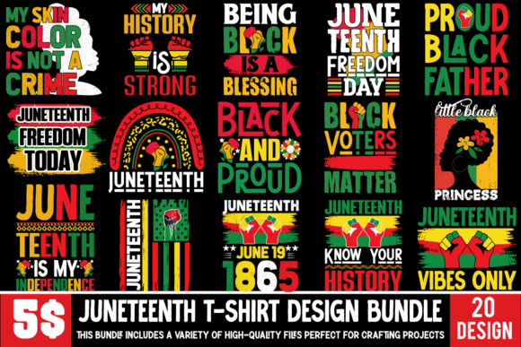 Download Juneteenth T-shirt Design Bundle - Design Collection