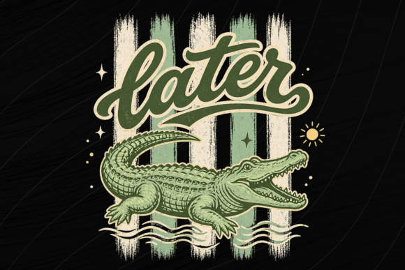 Download Later Alligator Vintage Shirt PNG - Png Collection