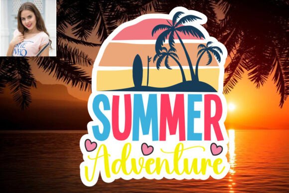 Download Summer Adventure SVG Sticker Design - Design Collection